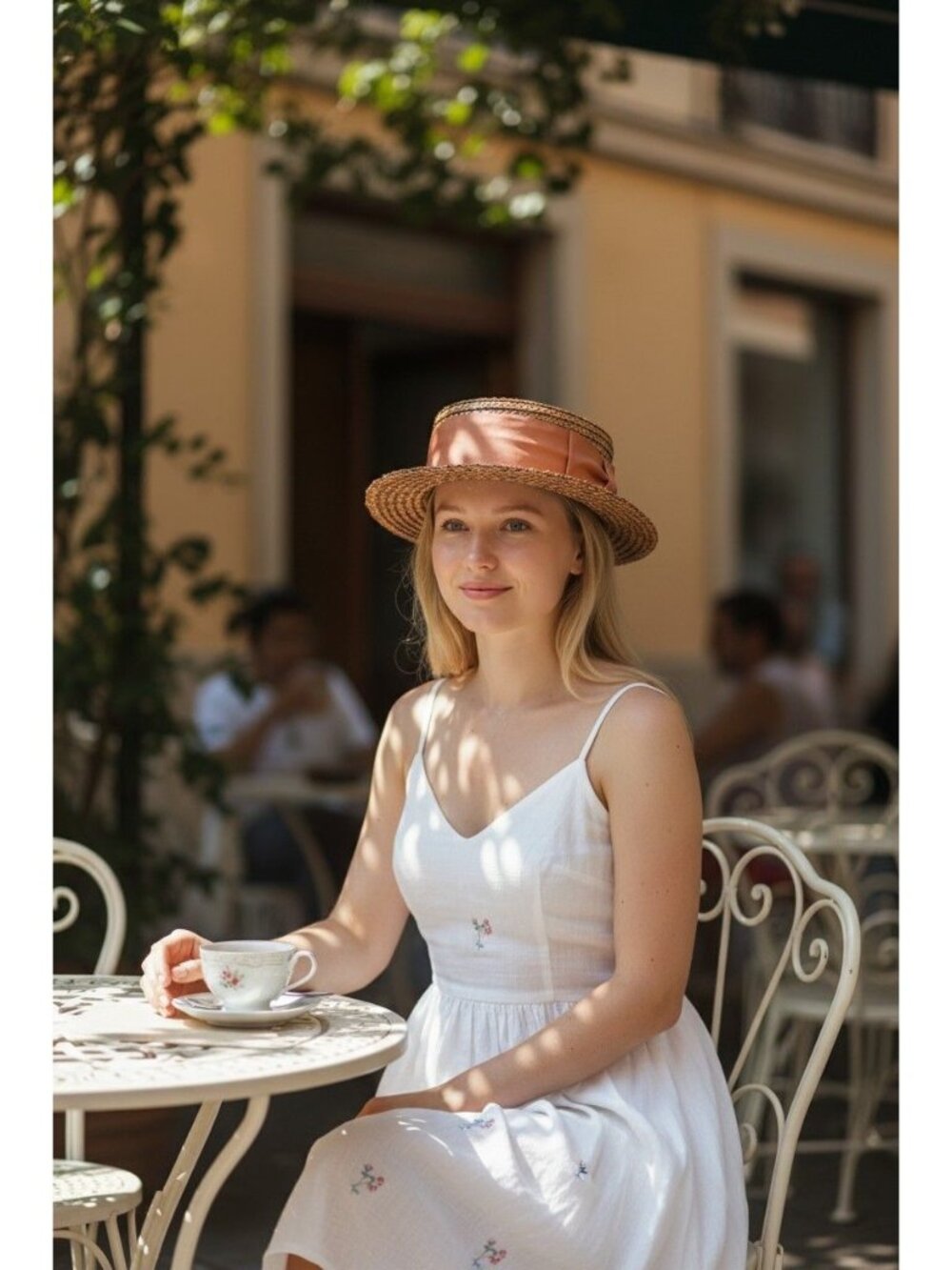 Vintage 1930's Fasinator Clover Lane Hat brown with wide ribbon
